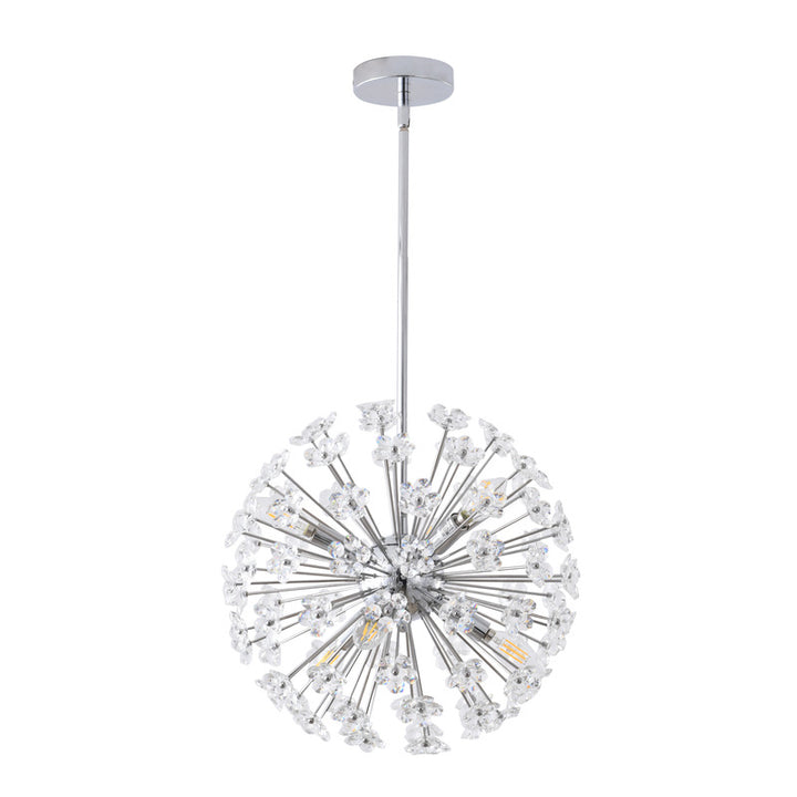 Clear Crystal Sputnik Flower Pendant Light with Hardware by Bethel - view 6
