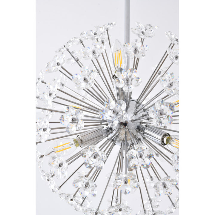 Clear Crystal Sputnik Flower Pendant Light with Hardware by Bethel - view 10