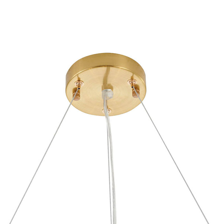 Round Frame Chandelier with Acrylic Leaf Accents by Bethel - view 15