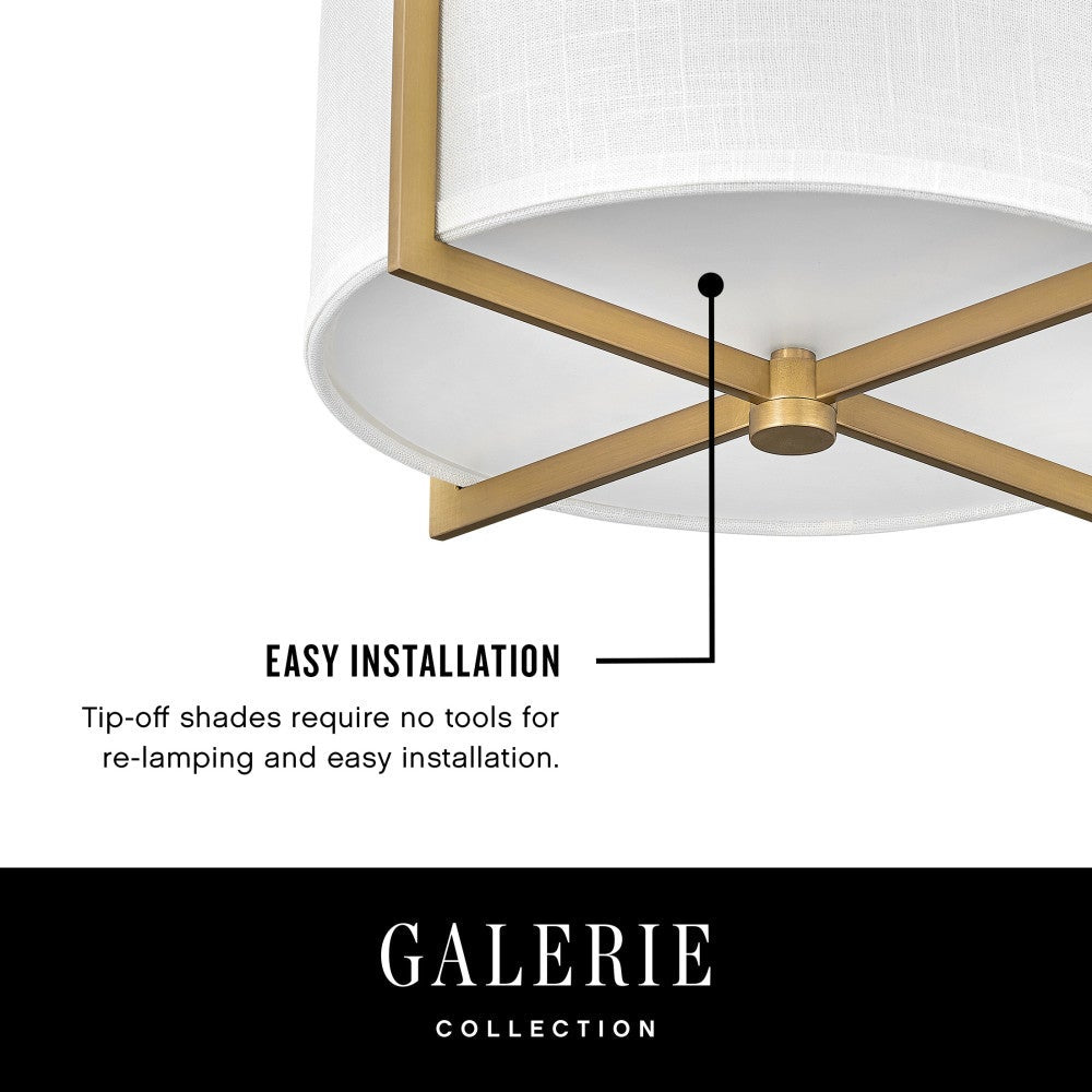 Axis Heathered Gray Semi-Flush Mount