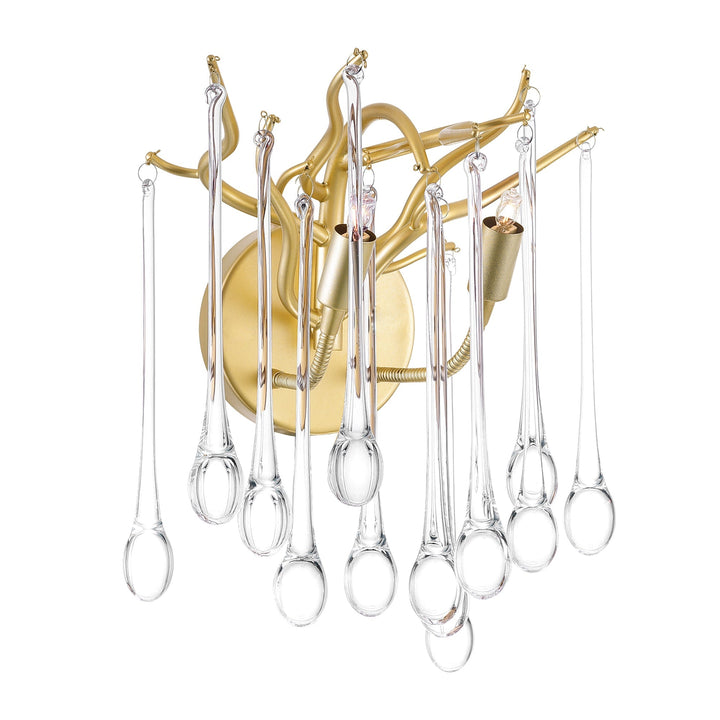 Anita - Wall Sconce with Crystals in Gold Leaf by CWI Lighting