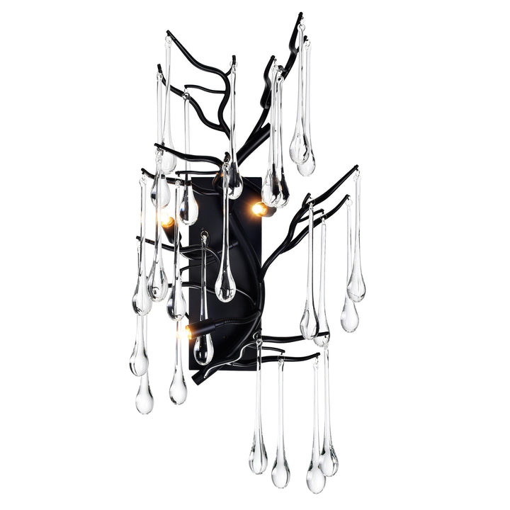 Anita - Wall Sconce with Crystals in Black by CWI Lighting