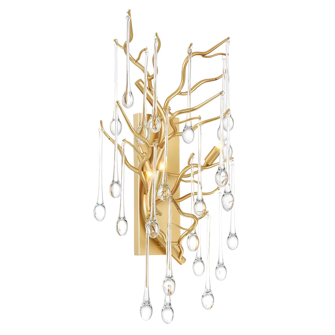 Anita - Wall Sconce with Crystals in Gold Leaf by CWI Lighting