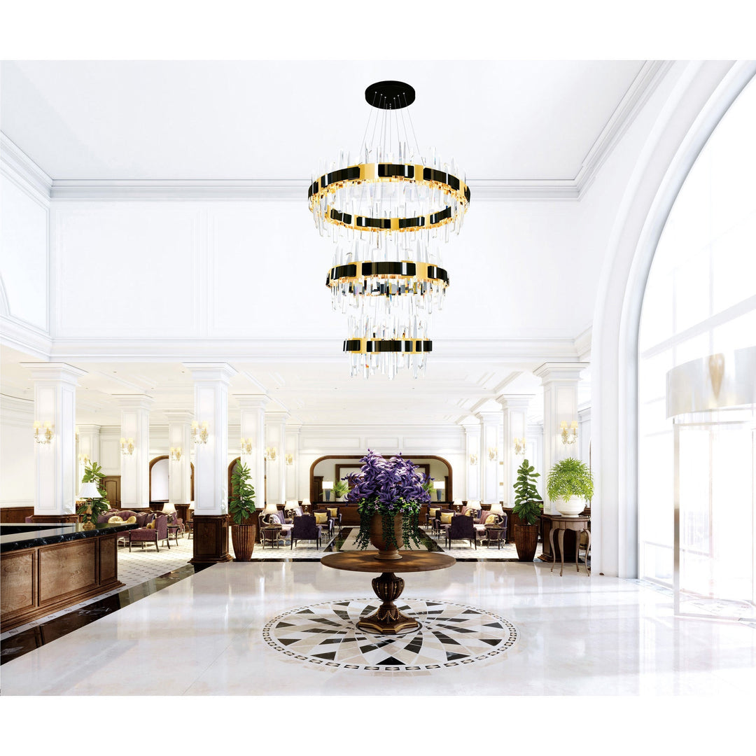 Aya - LED Chandelier with Crystals by CWI Lighting - view 22