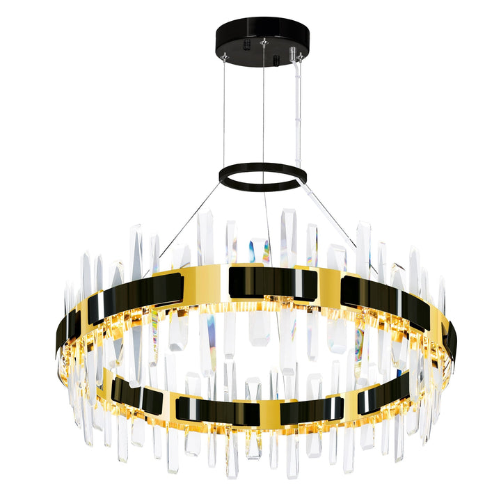 Aya - LED Chandelier with Crystals, 32" Dia x 26" H, by CWI Lighting
