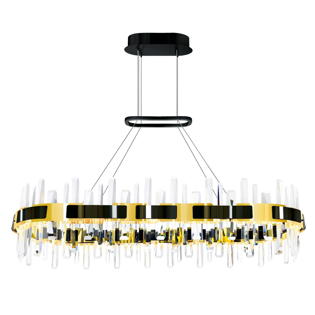 Aya - LED Chandelier with Crystals, 43" W x 16" L x 26" H, by CWI Lighting