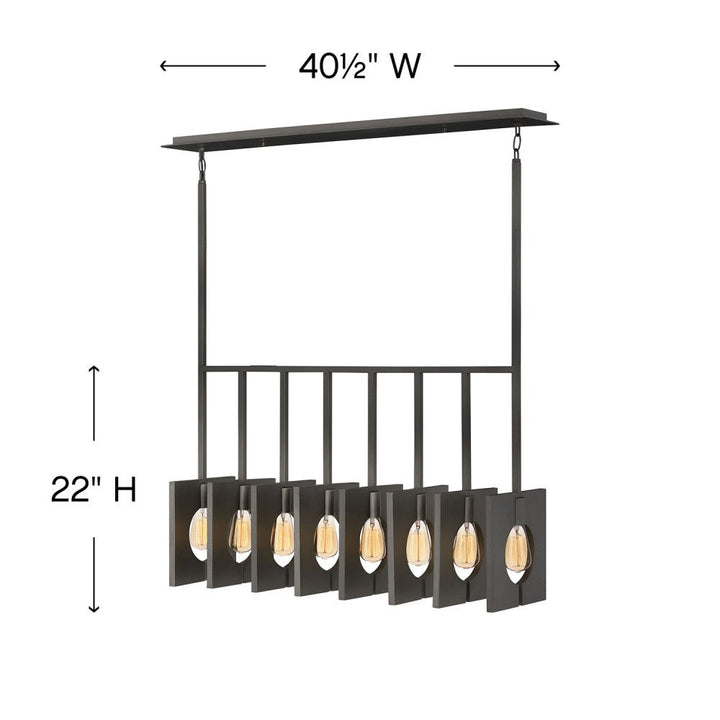 Ludlow Small Eight Light Linear