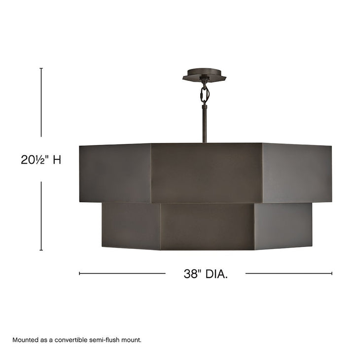 Facet Medium Convertible Chandelier