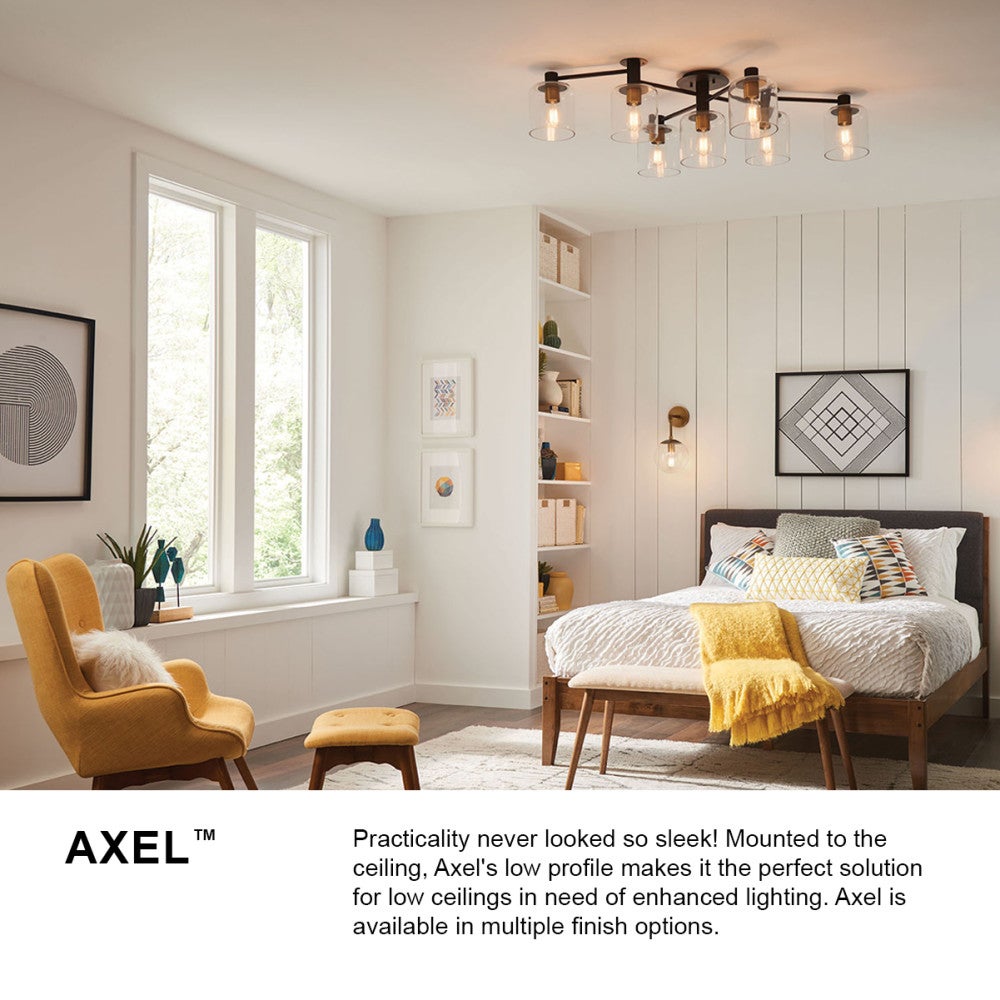 Axel Large Adjustable Semi-flush Mount
