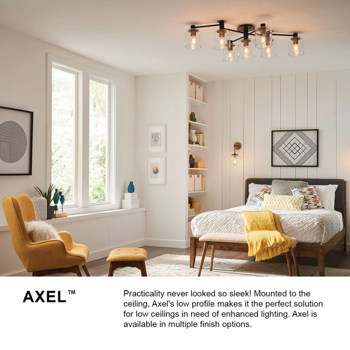 Axel Large Adjustable Semi-flush Mount