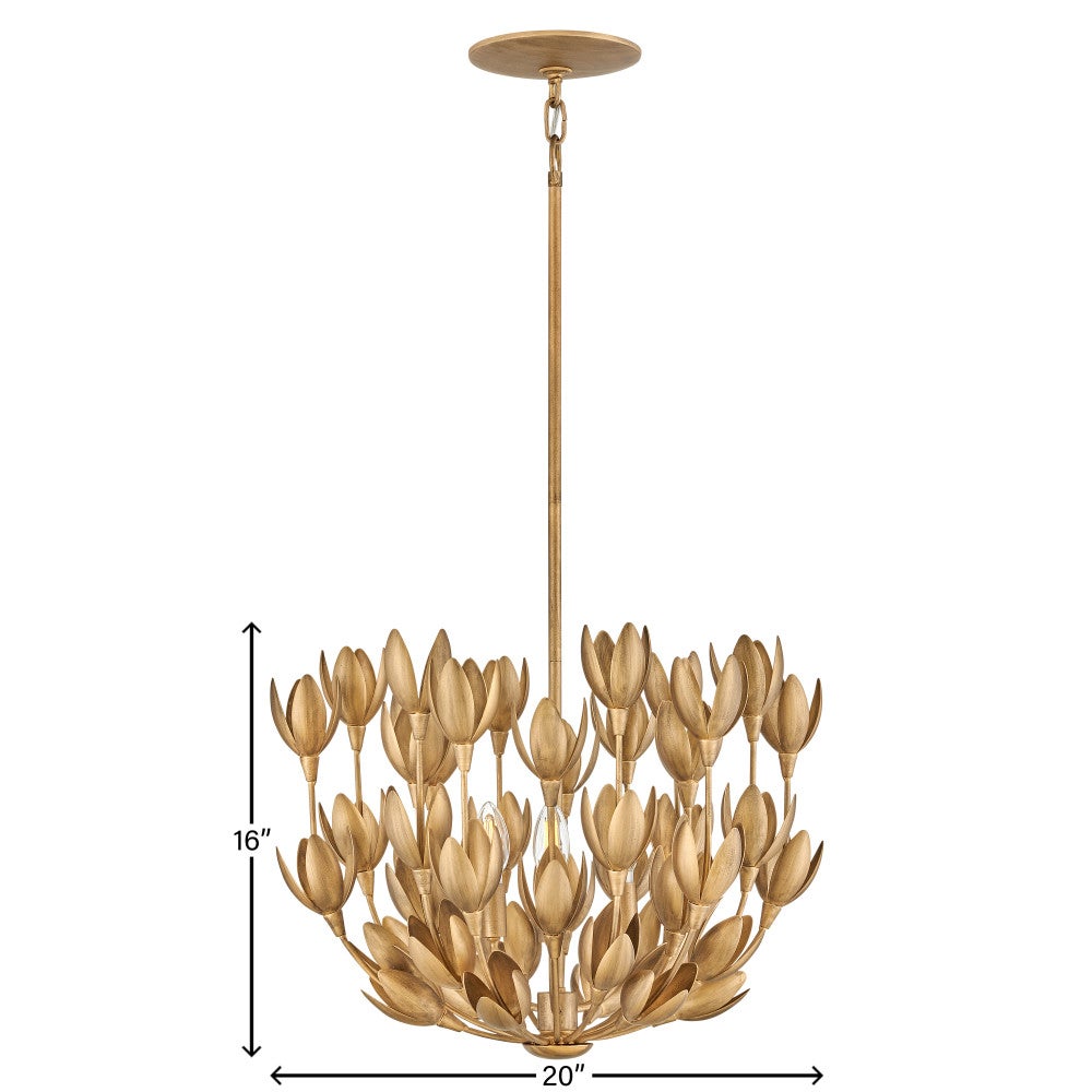Flora Medium Convertible Semi-Flush Mount