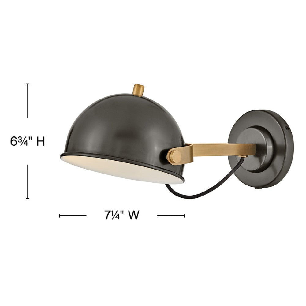 Spence Medium Adjustable Single Light Sconce