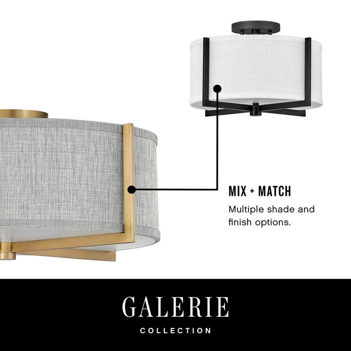 Axis Off White Semi-Flush Mount