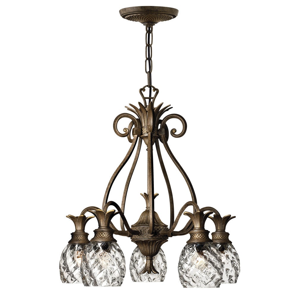 Plantation Single Tier Chandelier in Pearl Bronze by Hinkley
