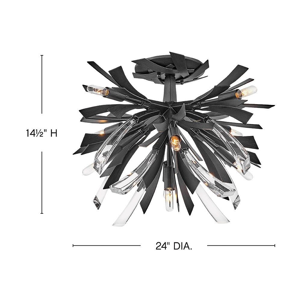Vida Large Semi-Flush Mount