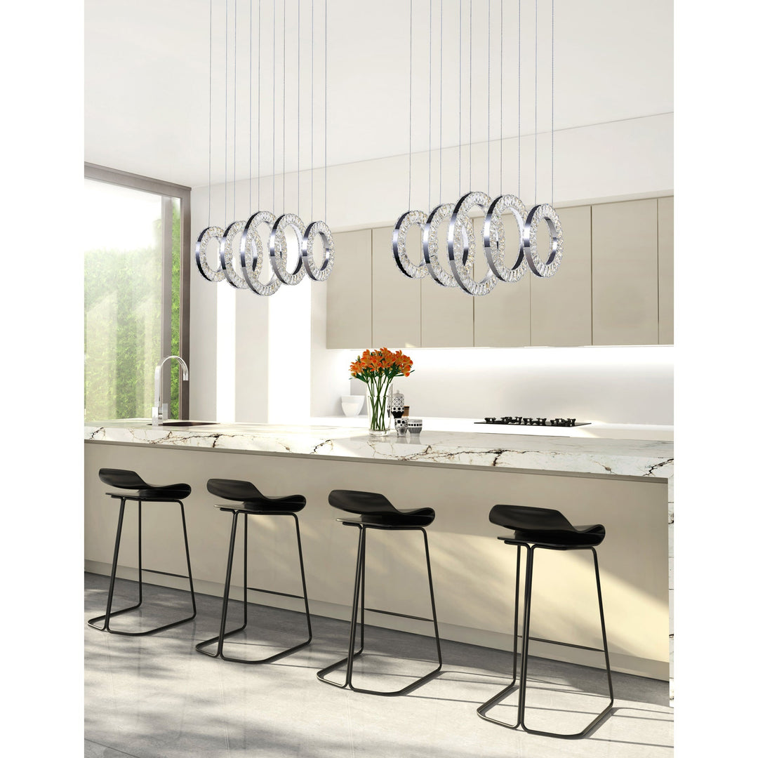Celina - LED Chandelier with Crystals