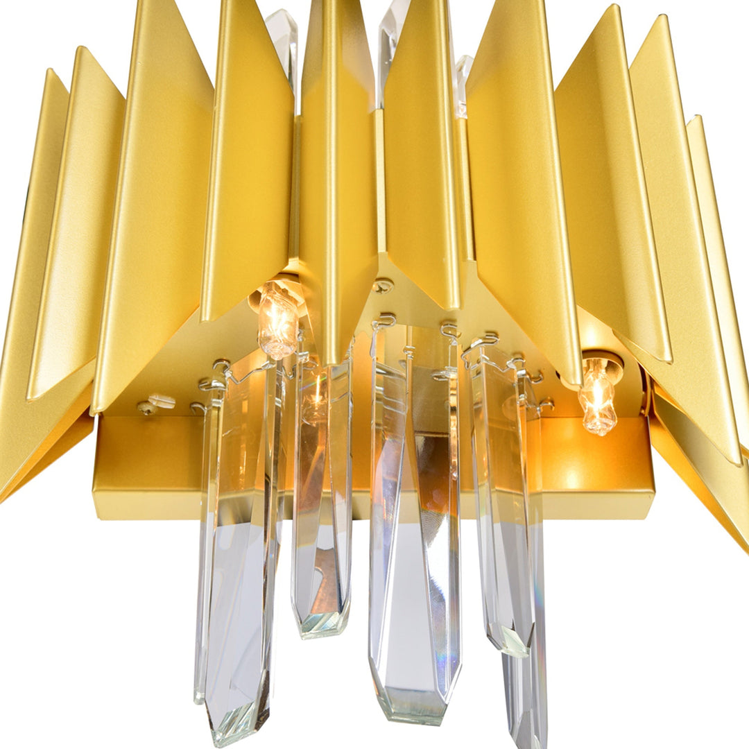Cityscape - 5 Light Wall Sconce with Crystals