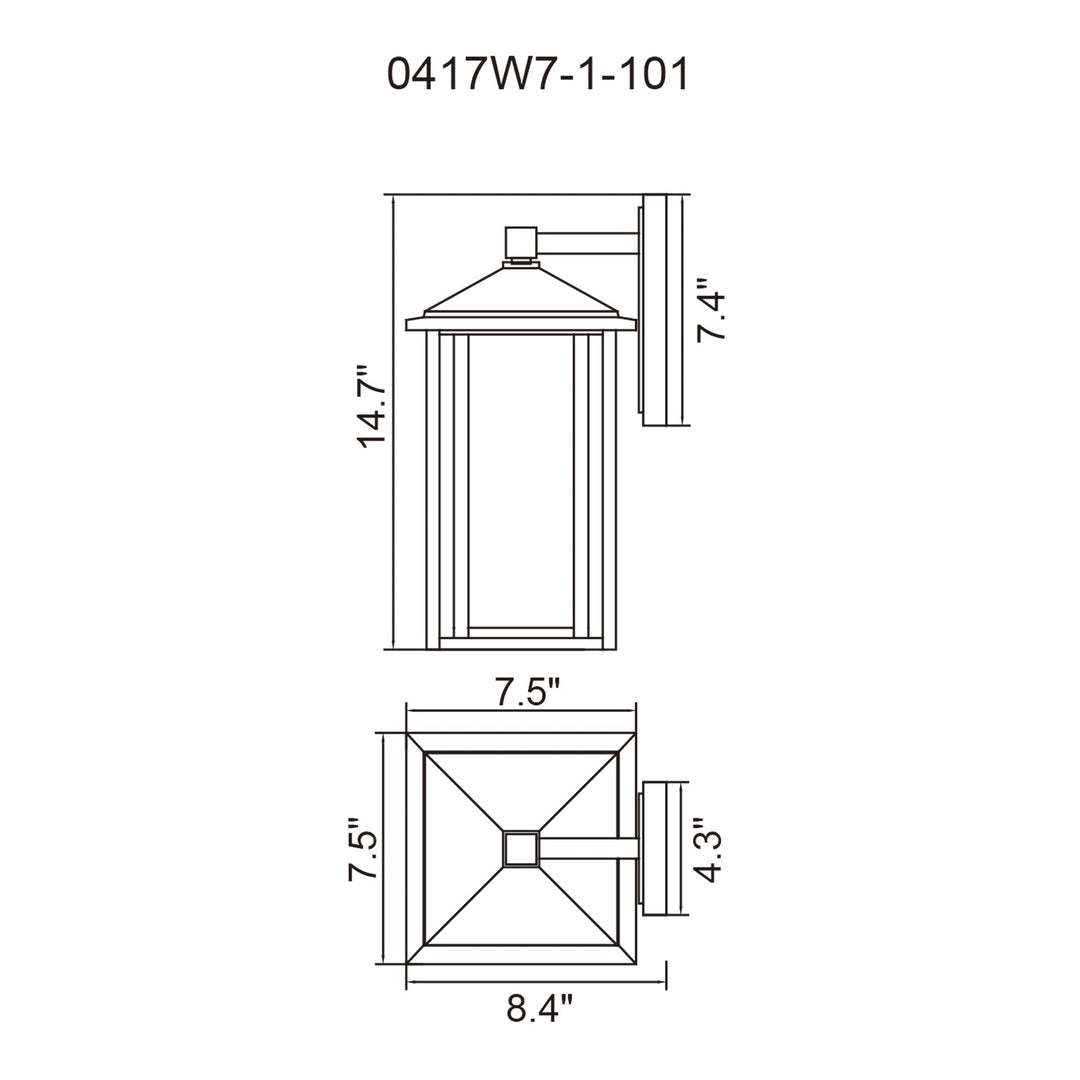 Crawford - 1 Light Outdoor Lantern Head
