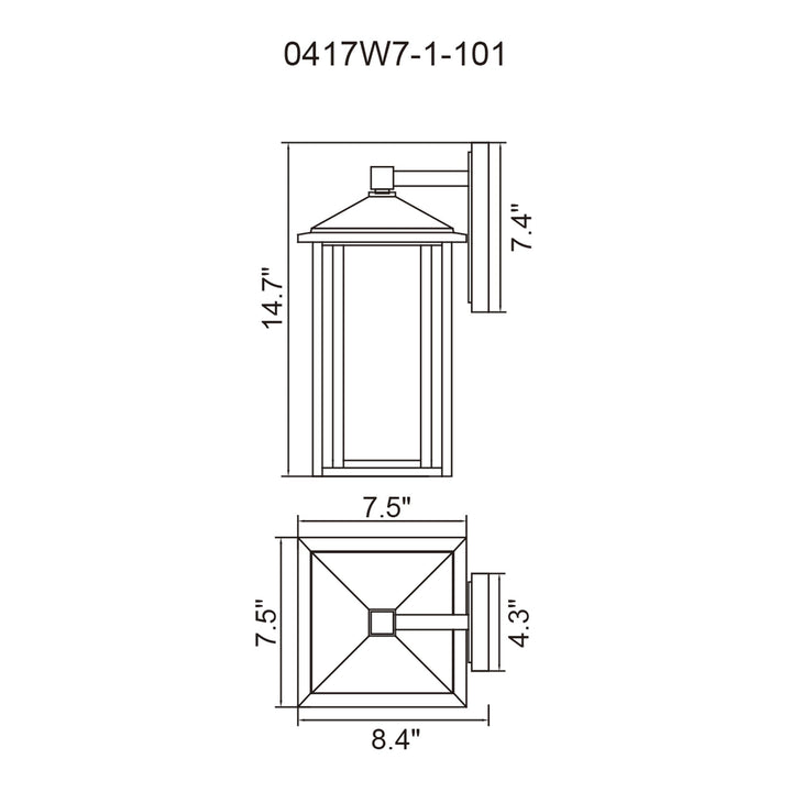 Crawford - 1 Light Outdoor Lantern Head