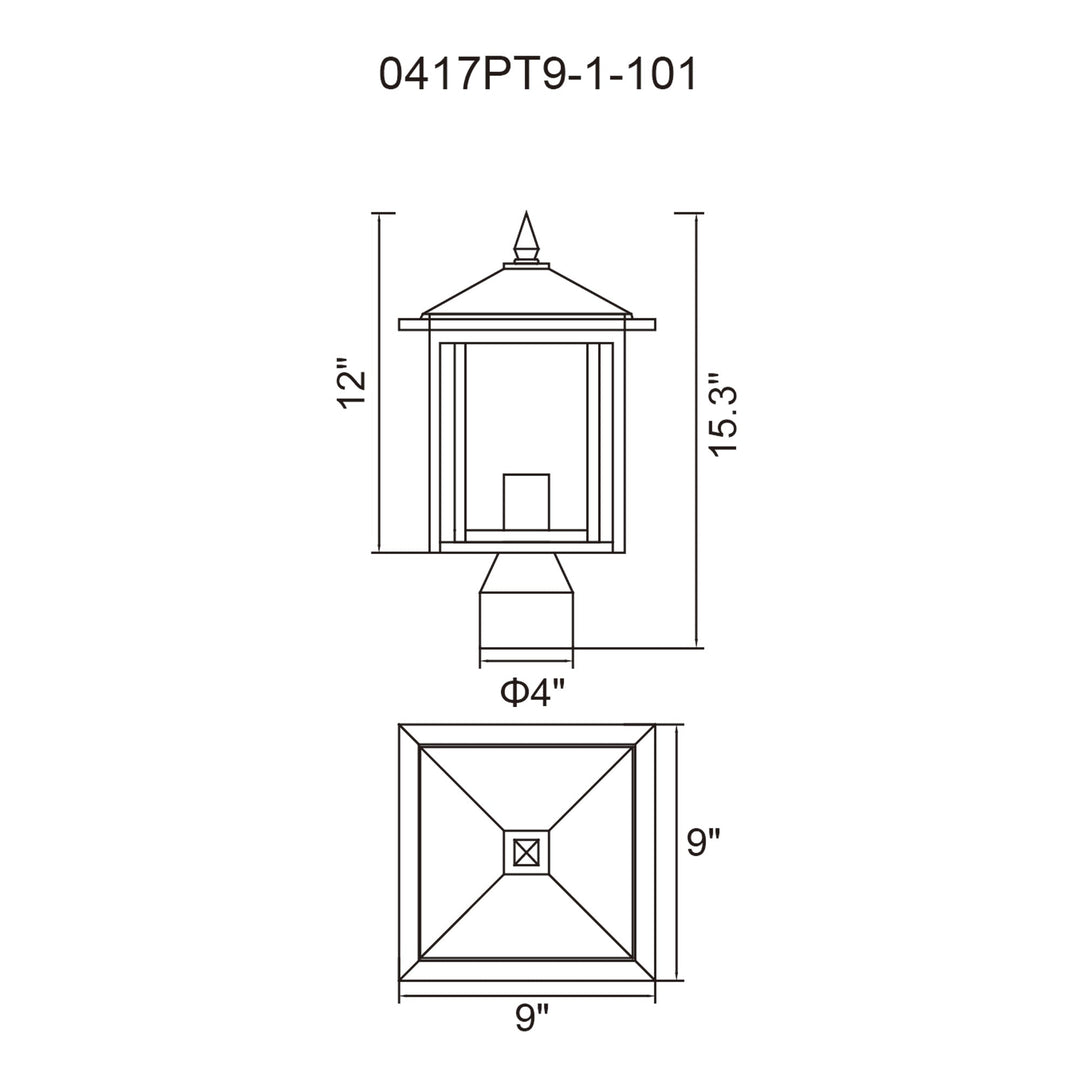 Crawford - 1 Light Outdoor Lantern Head