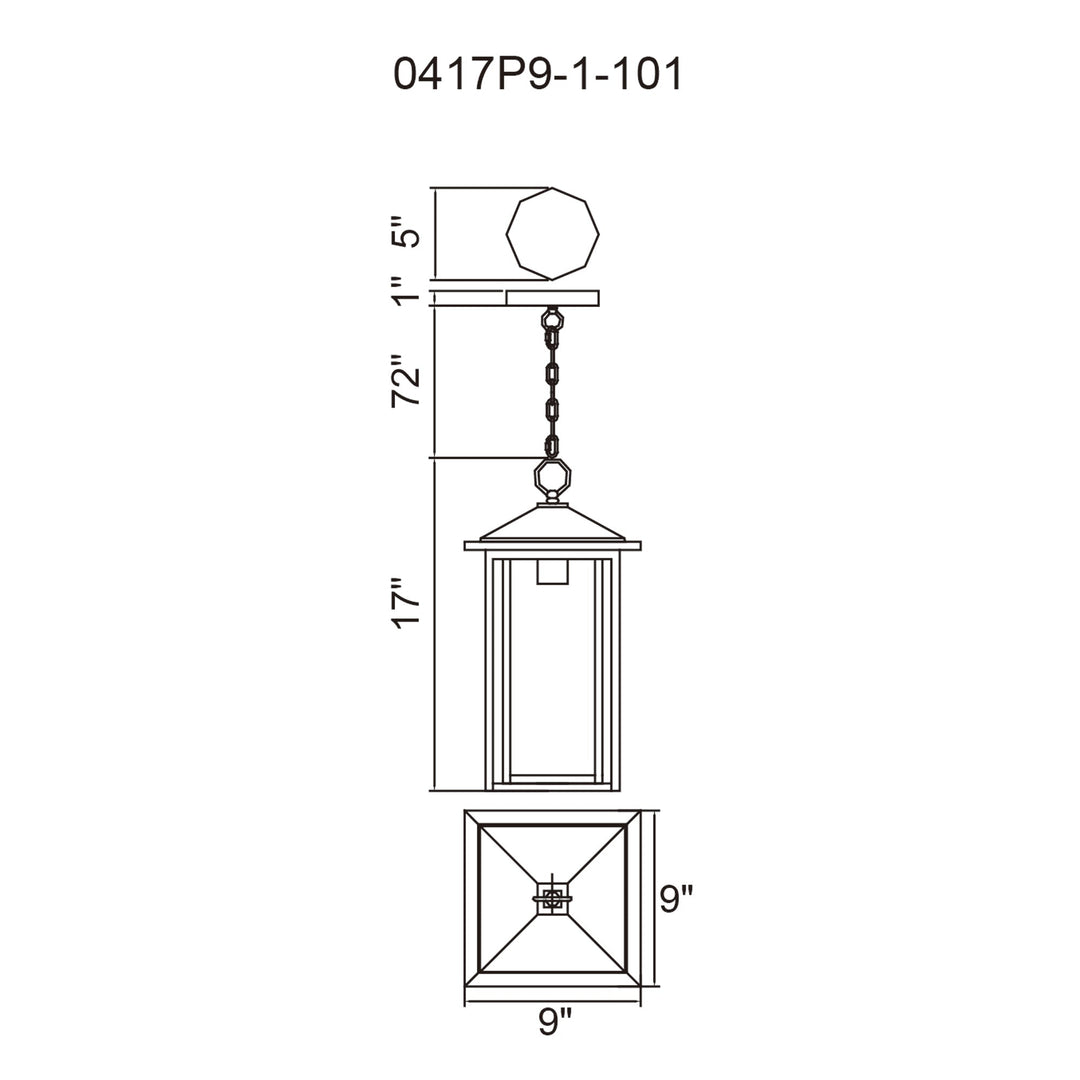 Crawford - 1 Light Outdoor Lantern Head