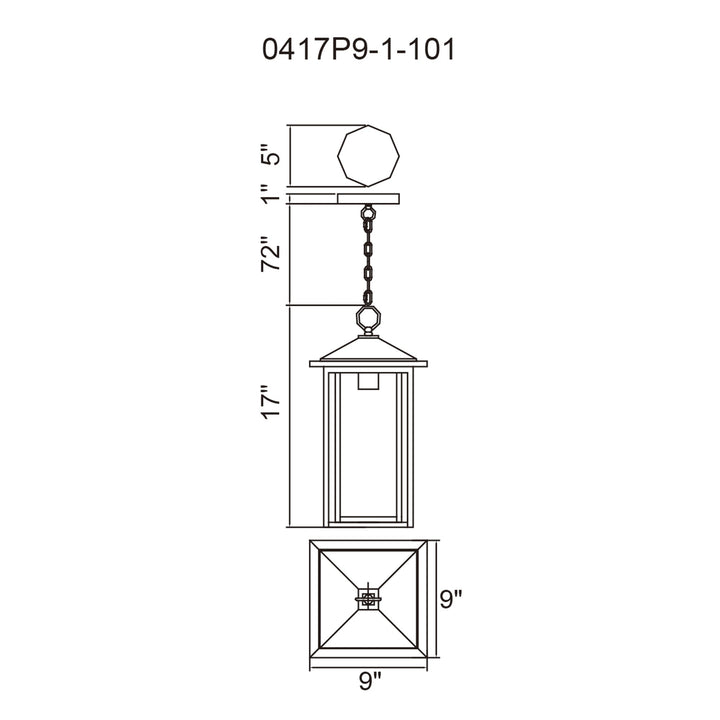 Crawford - 1 Light Outdoor Lantern Head