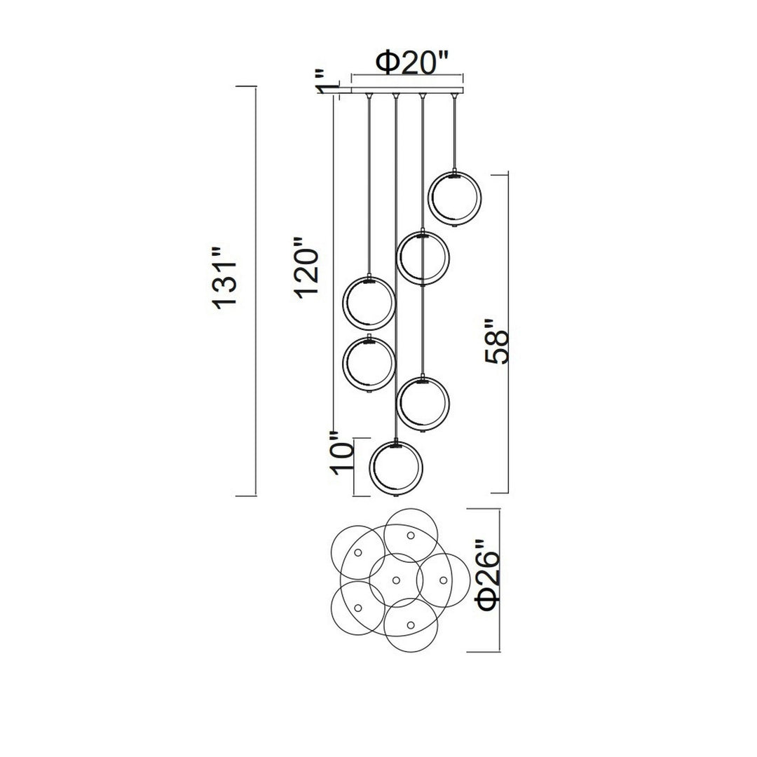 Da Vinci - 6 Light Chandelier