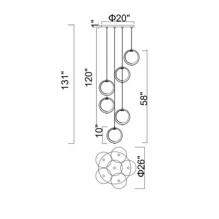 Da Vinci - 6 Light Chandelier