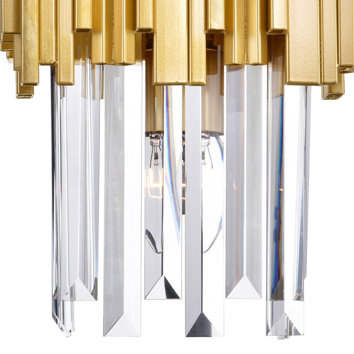 Deco - 1 Light Wall Sconce with Crystals