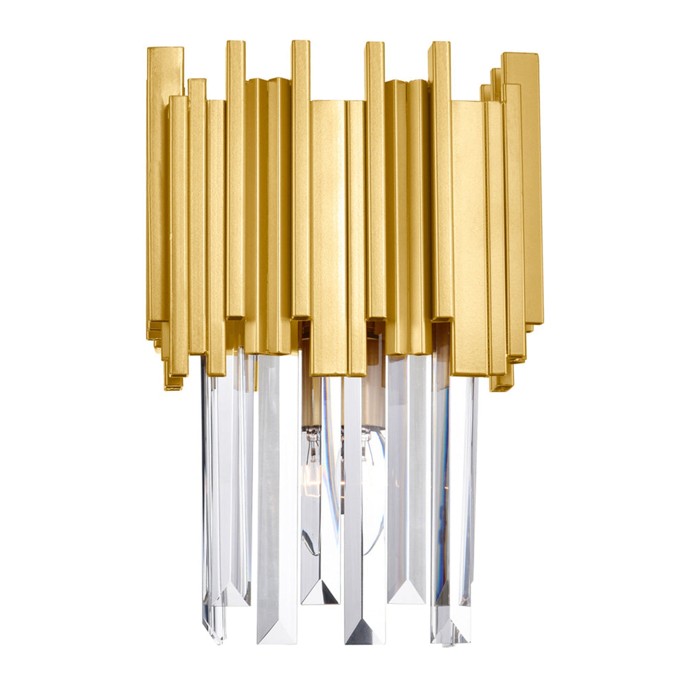 Deco - 1 Light Wall Sconce with Crystals
