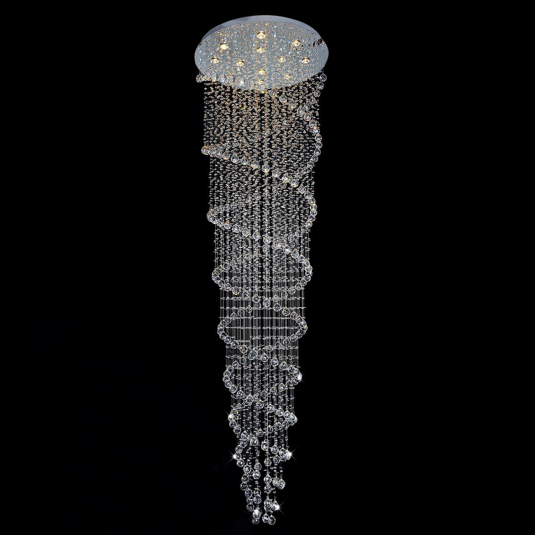 Double Spiral - Chandelier with Crystals