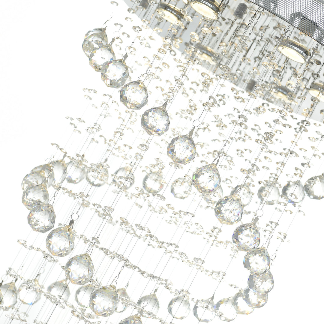 Double Spiral - Chandelier with Crystals