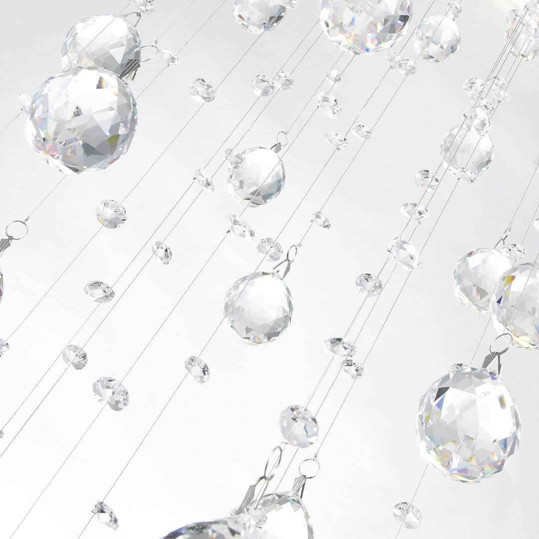 Double Spiral - Chandelier with Crystals