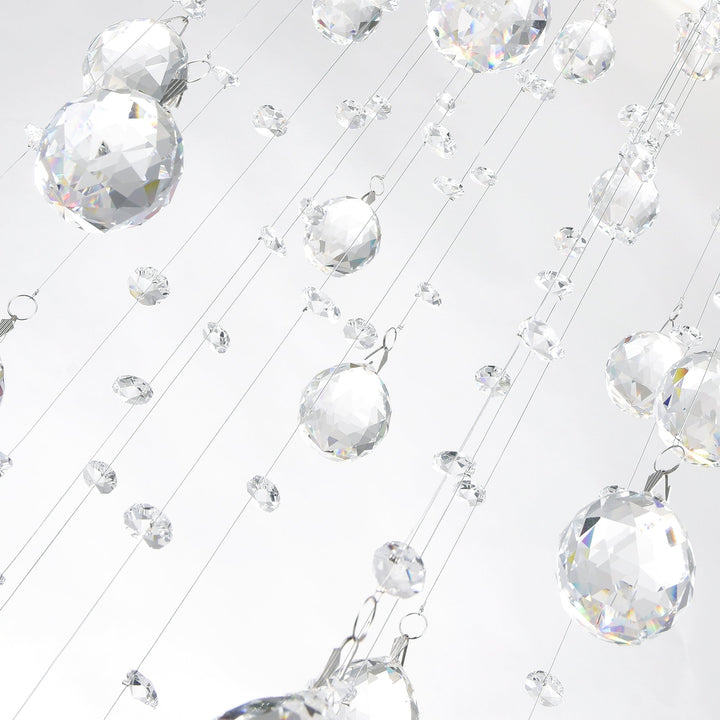 Double Spiral - Chandelier with Crystals