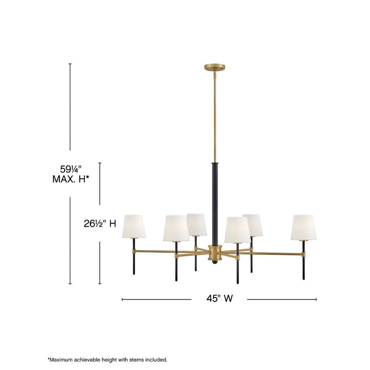 Saunders Medium Six Light Linear
