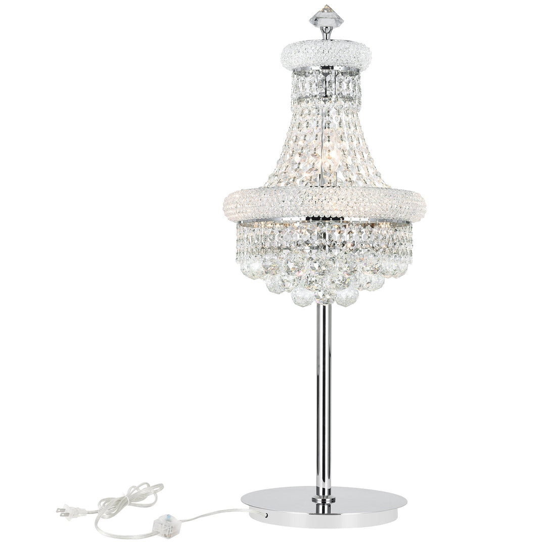 Empire - 6 Light Table Lamp with Crystals