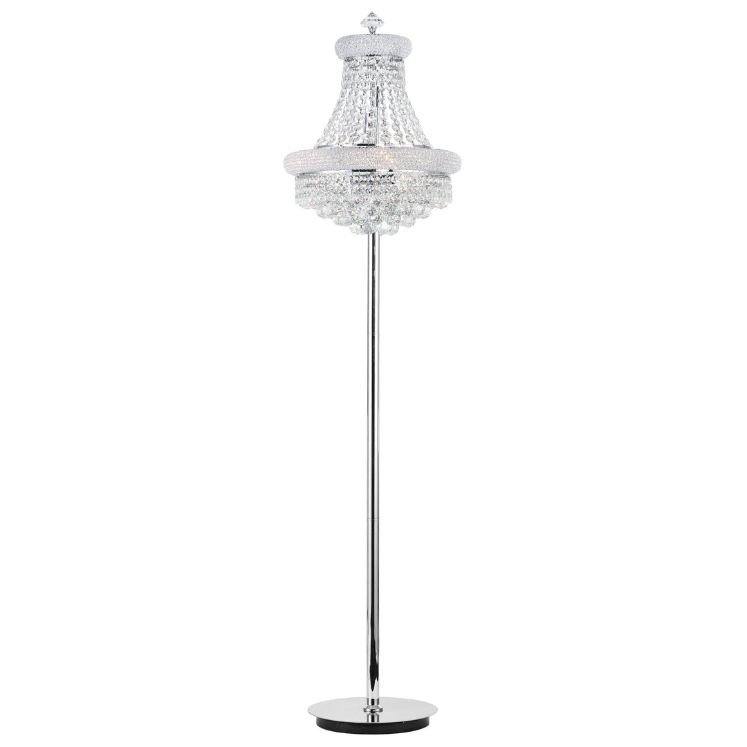 Empire - 8 Light Floor Lamp with Crystals in Chrome by CWI Lighting