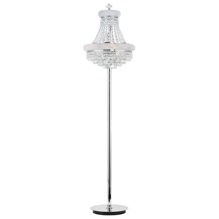 Empire - 8 Light Floor Lamp with Crystals in Chrome by CWI Lighting
