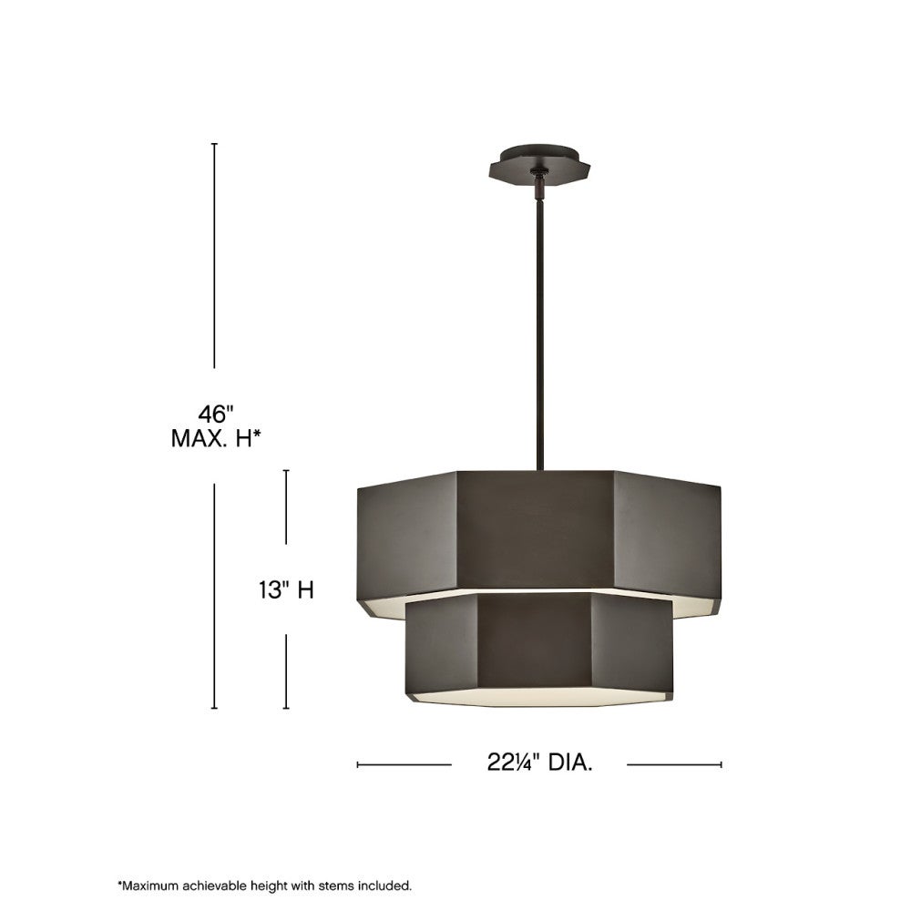 Facet Medium Convertible Chandelier