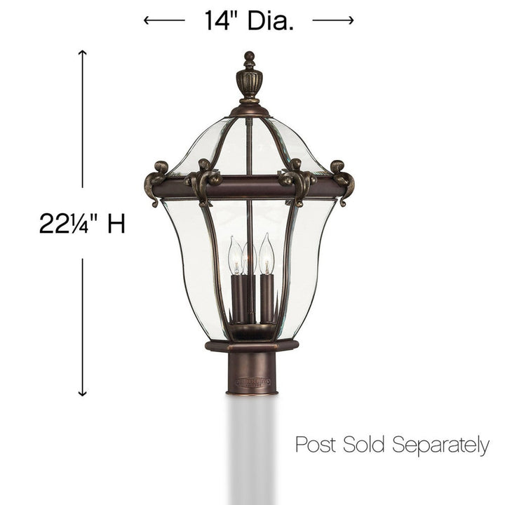 San Clemente Post Mount Lantern