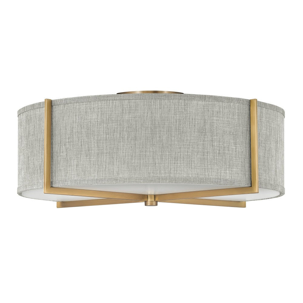 Axis Heathered Gray Semi-Flush Mount