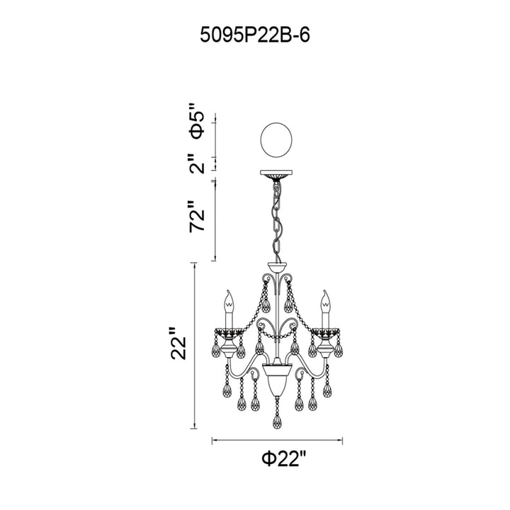 Keen - Chandelier with Crystals