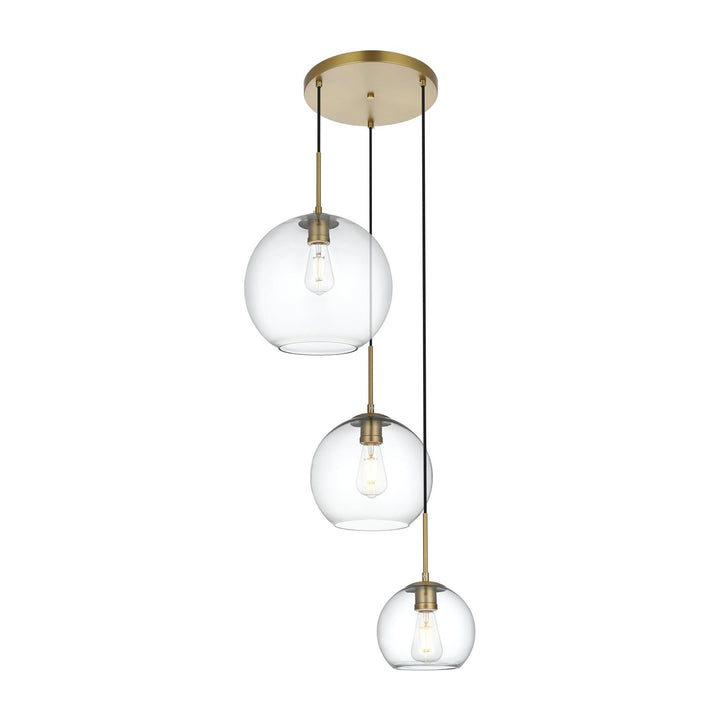 Baxter Pendant in Satin Gold by Living District