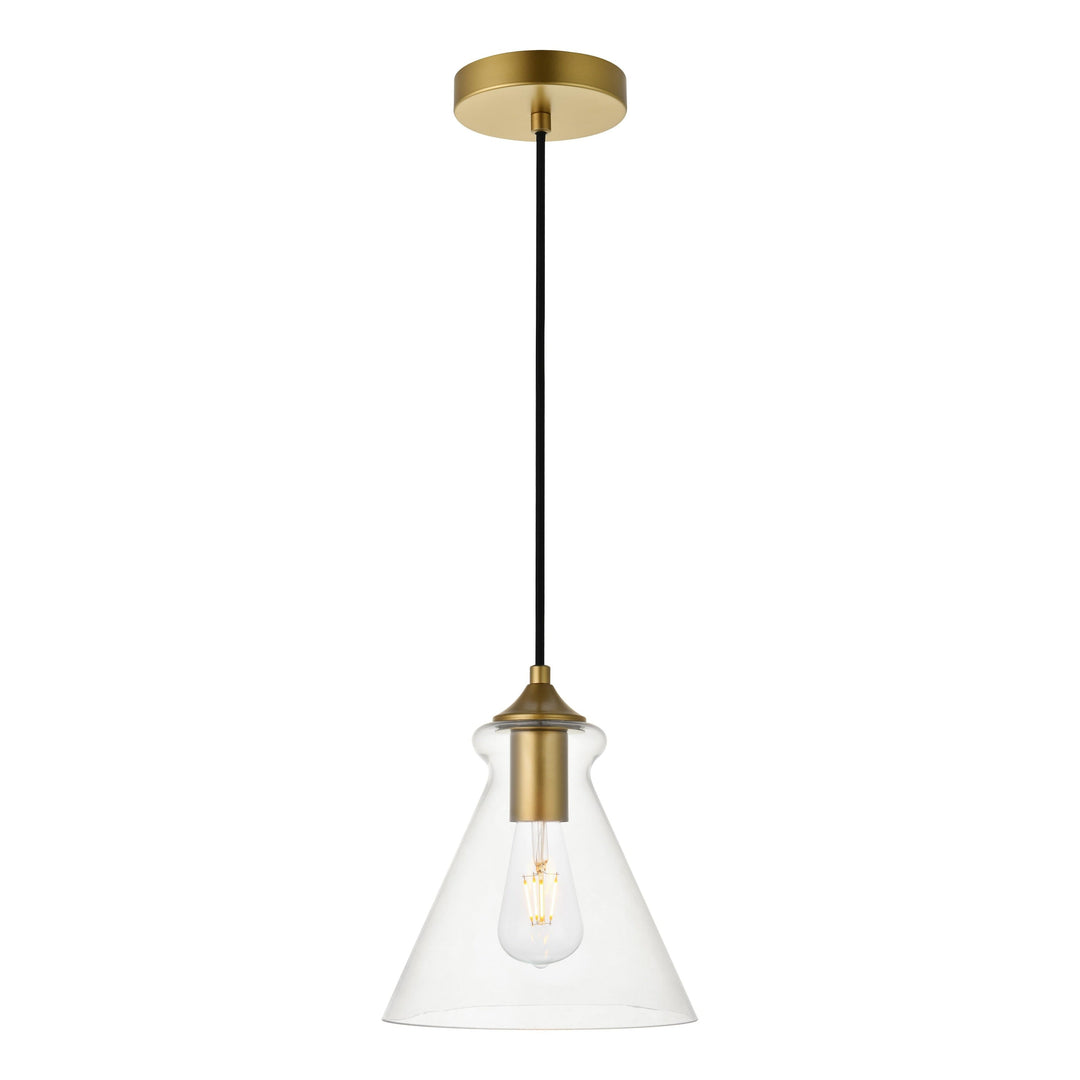 Destry Pendant in Brass by Living District