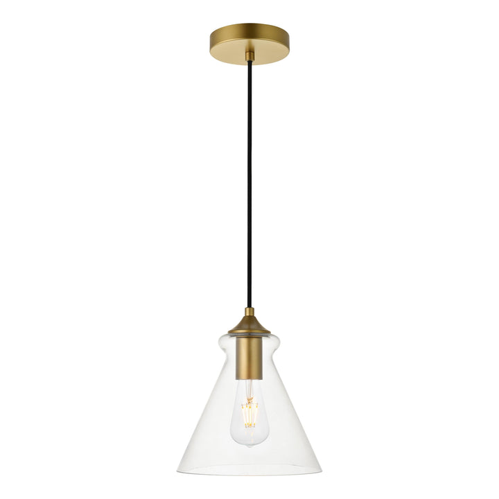 Destry Pendant in Brass by Living District