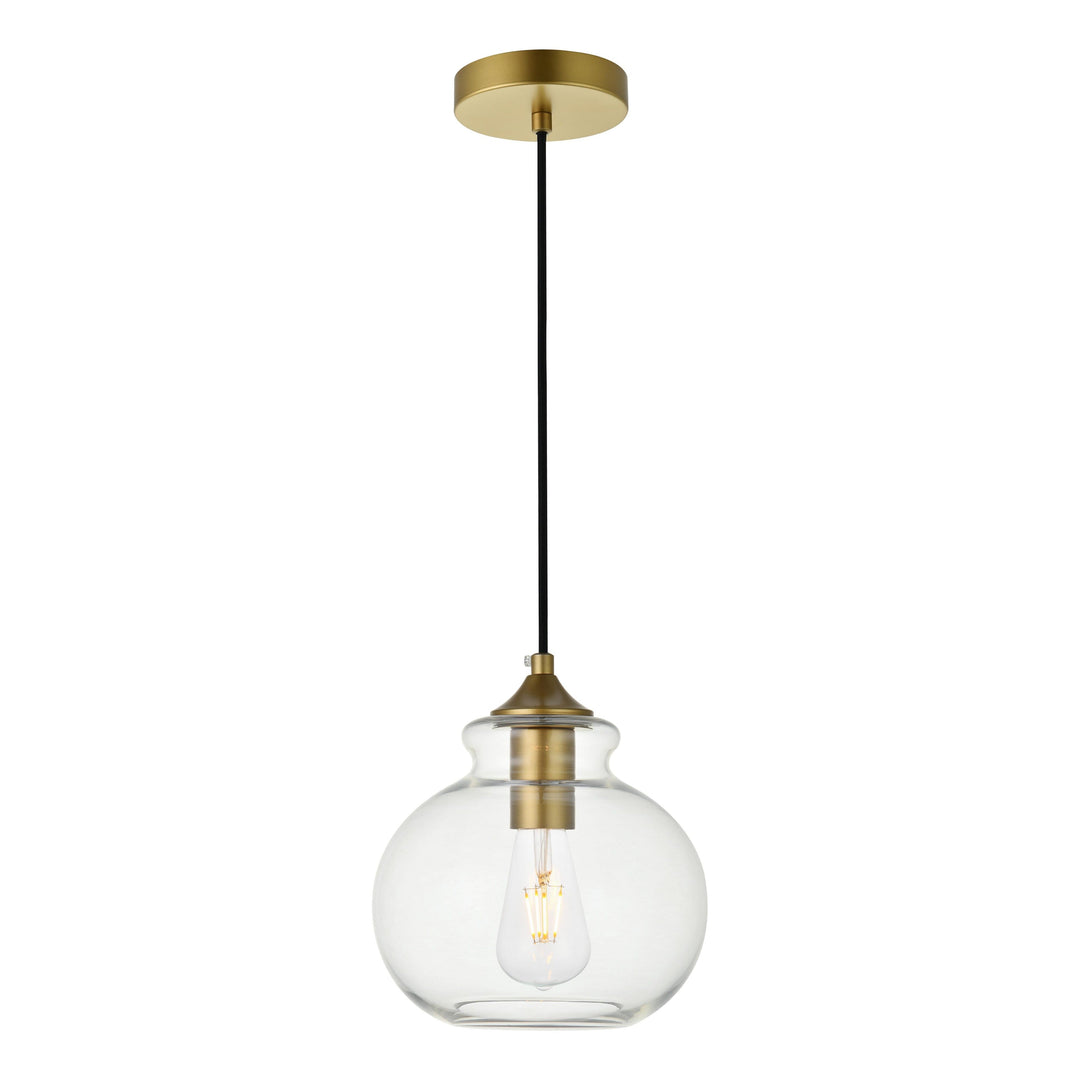 Destry Pendant in Brass by Living District