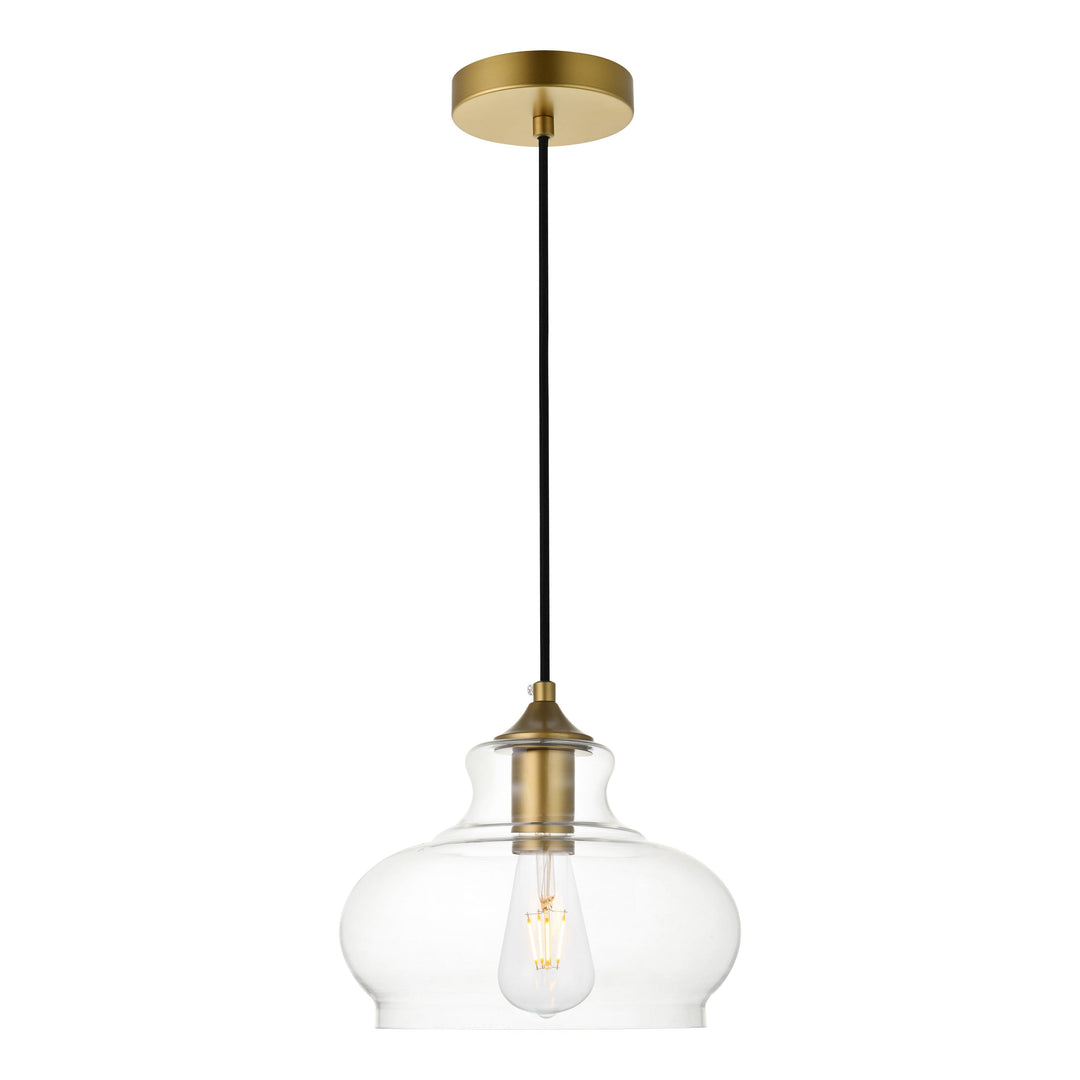 Destry Pendant in Brass by Living District