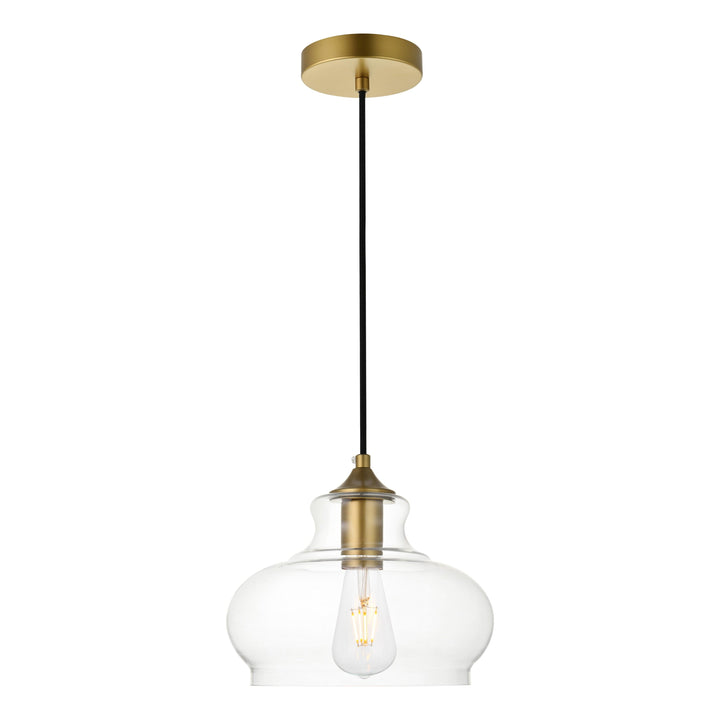 Destry Pendant in Brass by Living District