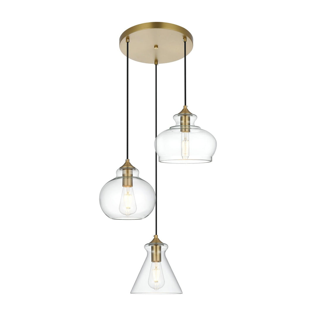 Destry Pendant in Satin Gold by Living District