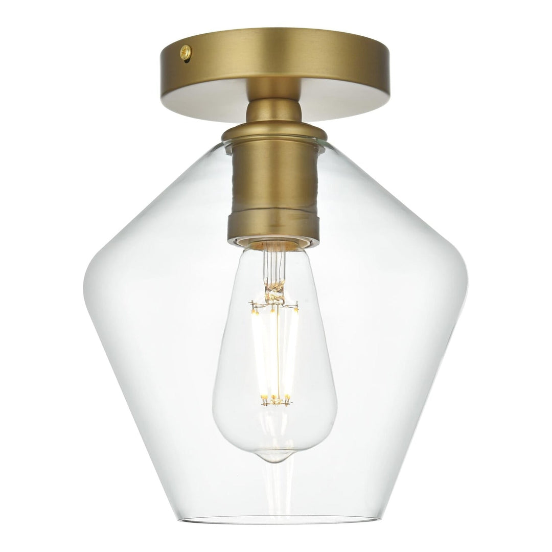 Gene Flush Mount in Satin Gold by Living District